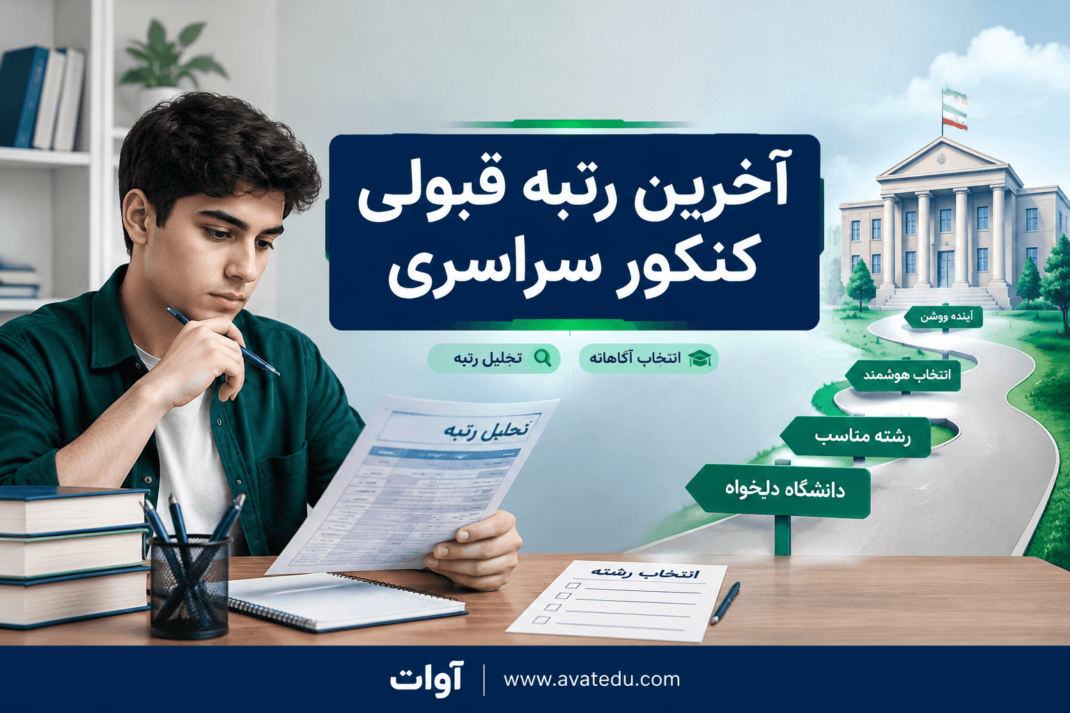 آخرین رتبه قبولی کنکور سراسری | راهنمای انتخاب رشته آوات