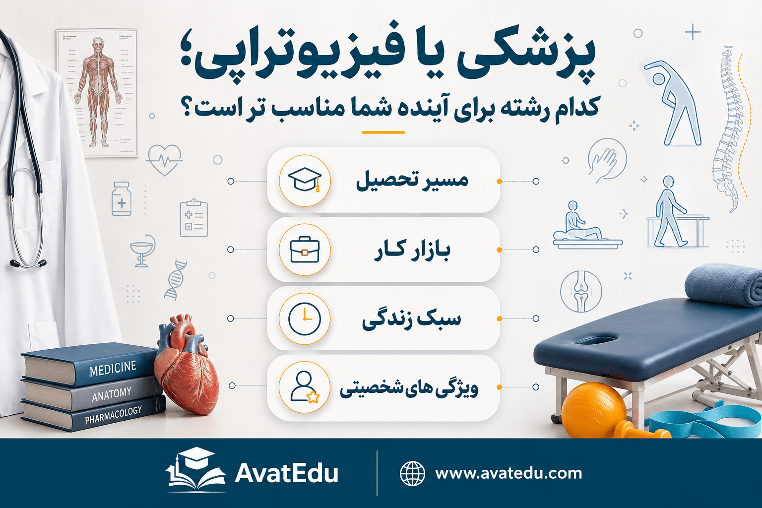 پزشکی یا فیزیوتراپی؛ مقایسه کامل برای انتخاب رشته